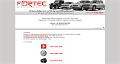 Desktop Screenshot of fortec.de